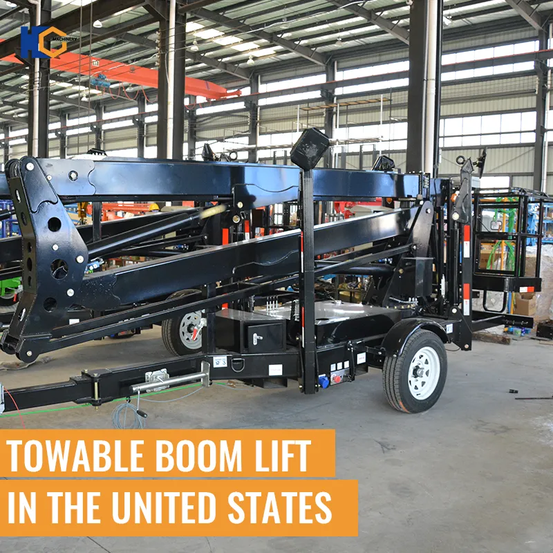 Towable boom lift in the United States